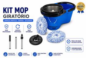 Balde Mop Perfect Esfregão Cesto Inox Cabo 1,60 Metros 16l Azul Balde Mop Perfect Esfregão Cesto Inox Cabo 1,60 Metros 16l Azul