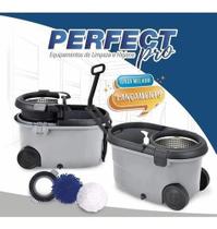 Balde Mop Rodo Magico Giratório Move 3 Refil Tira Pó