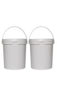 Balde Multiuso Branco 5Litros Com Tampa e Alça Reforçada