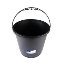 Balde Multiuso Pratik Reforçado 12 Litros Preto - Embalagem com 6 Unidades