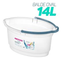 Balde Oval 14 Litros Sanremo Bico Alça Rodo Vassoura Limpeza Alça Ergonômica