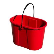 Balde Oval de Plástico 10 Litros Alça Resistente Limpeza e Uso Doméstico