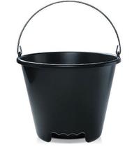 Balde p/concreto de pedreiro 12l plast. nova com alça de metal