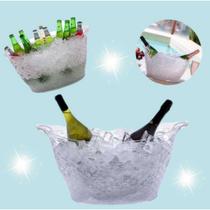Balde P Gelo Acrílico Cerveja Vinhos Refrigerante Champanhe Festa Natal Ano Novo