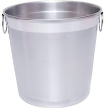 Balde Para Bebidas Garrafas Champagne Cerveja Gelo 5 Litros De Aluminio Polido