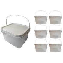 Balde Para Caldos E Sopas 2.4 Litros Transparente-Kit 6 Pçs