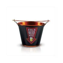 Balde para Cerveja em Alumínio 5L Cold Beer Here - Alumiart Falcão Balde para Cerveja em Alumínio 5L Cold Beer Here - Alumiart Falcão