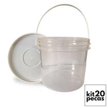 Balde Para Compostagem Transparente 2.2L 20 Pçs