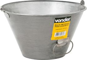 Balde para concreto 10 litros metálico envernizado - Vonder Balde para concreto 10 litros metálico envernizado - Vonder