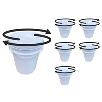 Balde Para Conserva 20 L E Tampa Rosca - Kit 5 Pçs