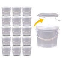 Balde Para Cosméticos 2.2 Litros Com Tampa - Kit 15 Pçs Balde Para Cosméticos 2.2 Litros Com Tampa - Kit 15 Pçs