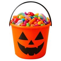 Balde para Doces Dia das Bruxas Halloween Estampa Abóbora