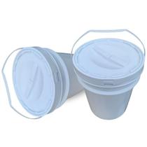 Balde Para Éter Alça Plástica E Tampa Rosca - Kit 2 Pçs
