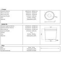 Balde Para Flores 3.2L Transparente Com Tampa - 9 Pçs
