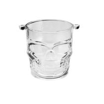 Balde Para Gelo De Vidro Caveira Com Alca 1L Na Caixa