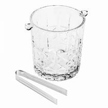 Balde para Gelo de Vidro com Pegador Flor de Lotús 13x14x15cm 26310 - Wolff