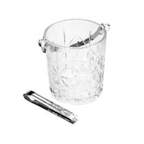 Balde para gelo de vidro romano c/alça e pegador 12x13cm Balde para gelo de vidro romano c/alça e pegador 12x13cm