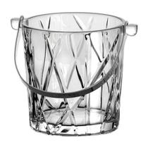 Balde para Gelo Forest em Cristal com Pinça em Aço Inox 1L - L'Hermitage