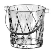 Balde para Gelo Forest em Cristal com Pinça em Aço Inox 1L - L'Hermitage