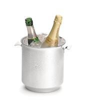 Balde Para Gelo Inox Para Garrafas Com Alças 4,5 Litros Bar Festa Champanheira De Gelo Drinks Alto Padrão Qualidade Forma Inox