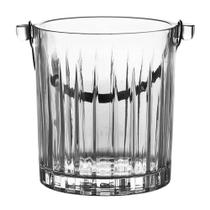 Balde para Gelo Soho em Cristal com Pinça em Aço Inox 1L - L'Hermitage