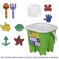 Balde Para Guardar Brinquedo Infantil Areia Barato 10 Peças - BEL