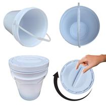 Balde Para Guincho 20 Litros E Tampa Rosca - Kit 6 Pçs