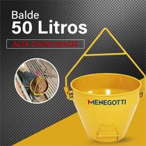 Balde Para Guincho De Coluna Menegotti 50L Caçamba Ferramenta De Construção Civil Profissional