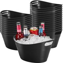 Balde para Hielo Plástico Ovalado Norme 4.5L Negro - Paquete de 24