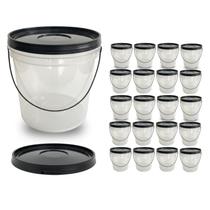 Balde Para Paçoca 3.2L Transparente - 20 Pçs