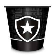 Balde Para Pipoca Brasfoot Plástico 2,5L Time Botafogo Escudo Oficial Branco