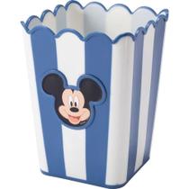 Balde para Pipoca Mickey Quadrado Polipropileno BPA Free 1,5L Azul Plasútil