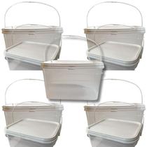 Balde Para Presunto Transparente 2.4L 05 Pçs