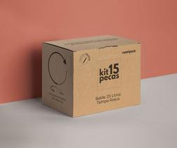 Balde Para Salgados 20 Litros Tampa Rosca - Kit 15 Pçs