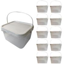Balde Para Silkar 2.4 Litros Com Tampa-Kit 10 Pçs