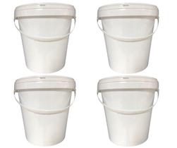 Balde Para Tinta A Base De Oleo 3.6L Com Tampa - 4 Pçs