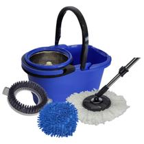 Balde Perfect Pró Inox com 3 Refis Profissional Sistema Giratório Cesto Removivel
