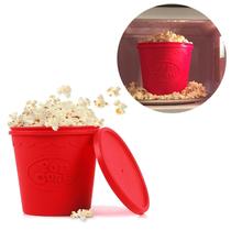 Balde Pipoca Silicone Pipoqueira Sem Óleo Estoura