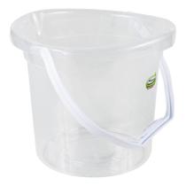 Balde plástico 11 Litros transparente - Plasvale - londricasa Balde plástico 11 Litros transparente - Plasvale - londricasa