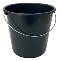 Balde Plástico 5 Litros Alça Reforçada Limpeza Cozinha Preto