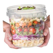 Balde Plástico Atóxico com Lacre para Alimentos e Outros - 10 Unidades de 2,2 Litros