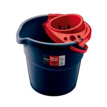 Balde Plástico Azul com Escorredor 9L Atlas