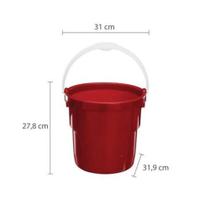 Balde Plástico com Alça 12L Vermelho Astra BP12*BRD-BR