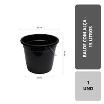 Balde Plástico Com Alça 15 Litros