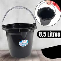 Balde Plástico com Alça 8.5L São Bernardo BD0104 Preto