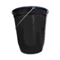 Balde Plástico Com Alça De Ferro De 13 Litros Preto Multiuso