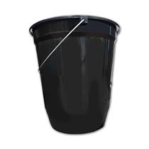 Balde Plástico Com Alça De Ferro De 13 Litros Preto Multiuso