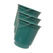Balde Plástico Com alça em metal de 20 L Kit 3