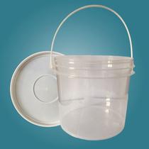balde plastico com tampa de plastico 5 Pçs - Nastripack