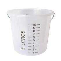 Balde Plástico Graduado 10 Litros BRM 6404